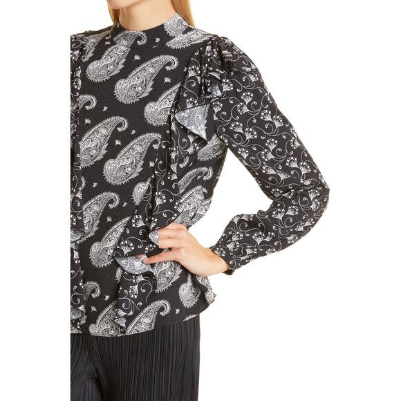 Ted Baker London Tiasey Paisley Blouse Size 8 - Picture 4 of 9